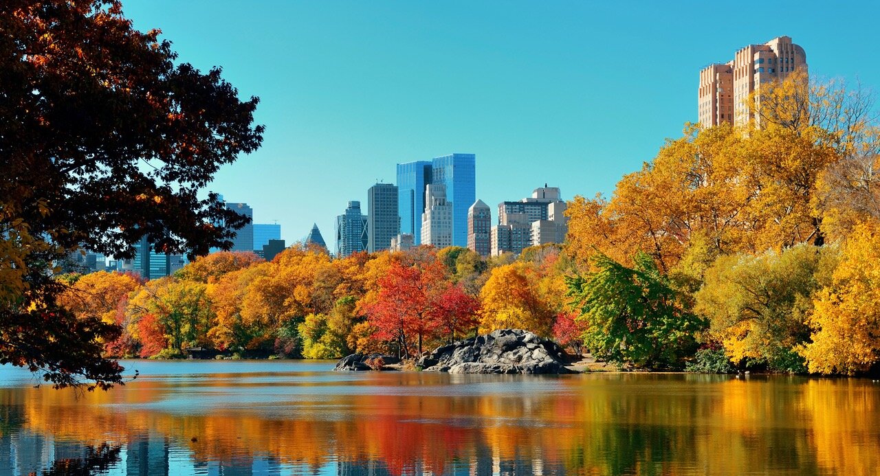 Fall in Central Park, New York City.