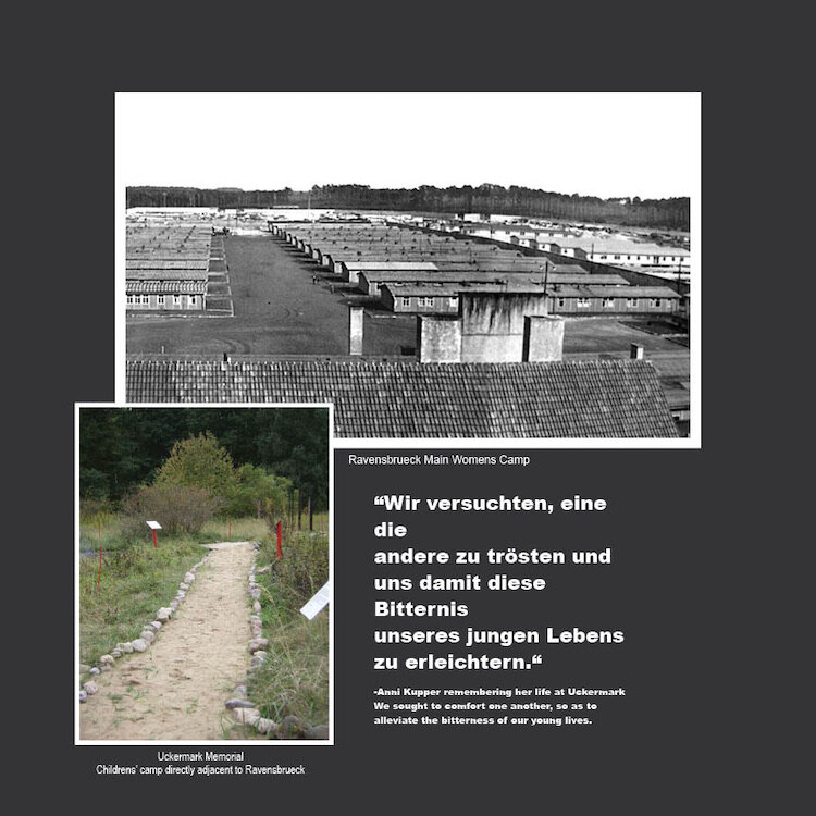 Ravensbruch Concentration camp, main women's camp and path to children's camp.