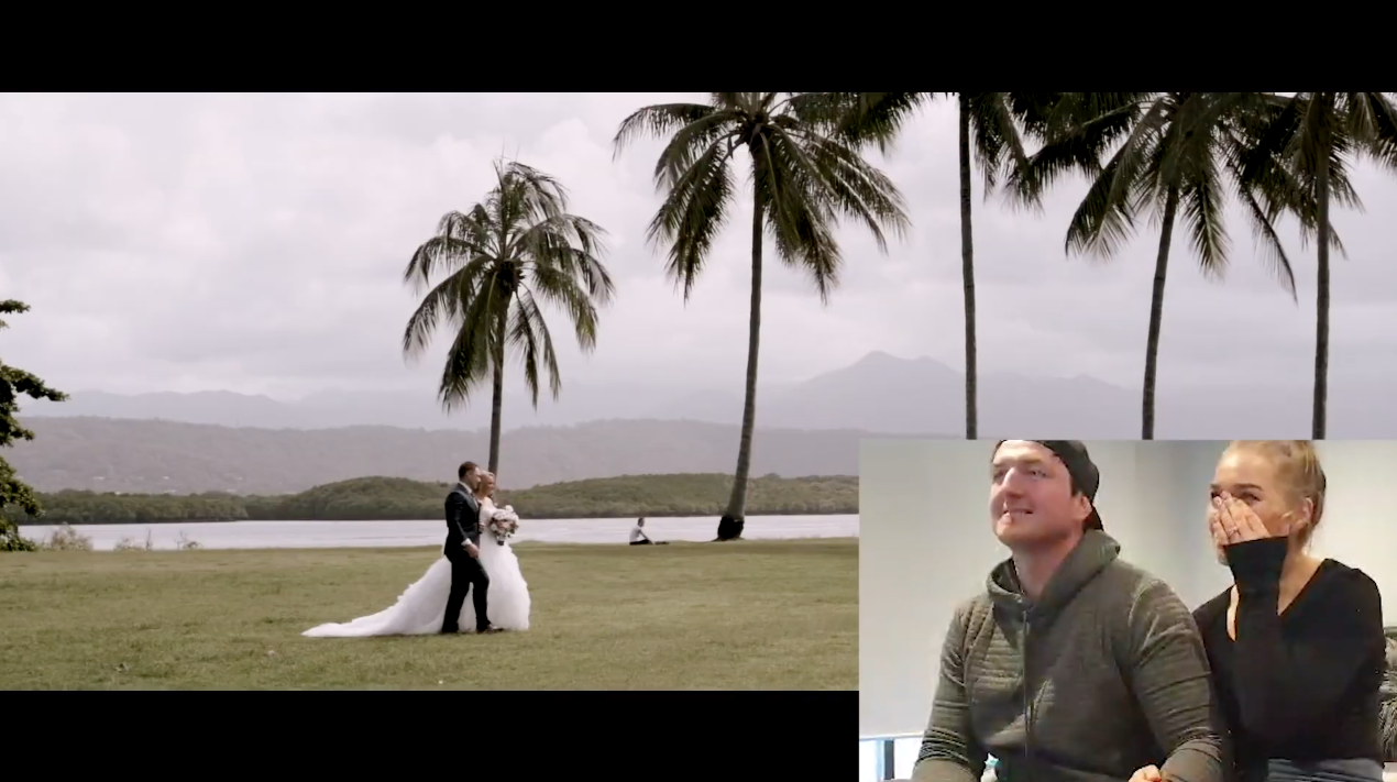 Couple Reacts to Seeing their Wedding Film for the first time