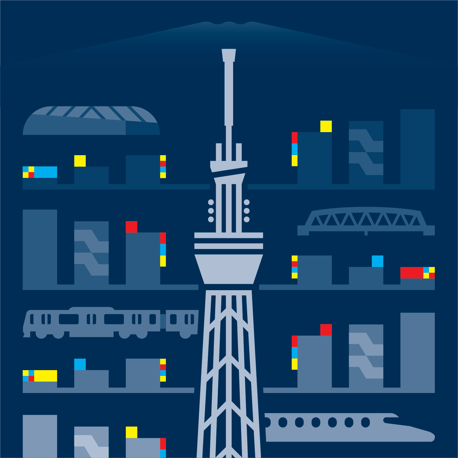 Tokyo SkyTree Poster Modern Art Print