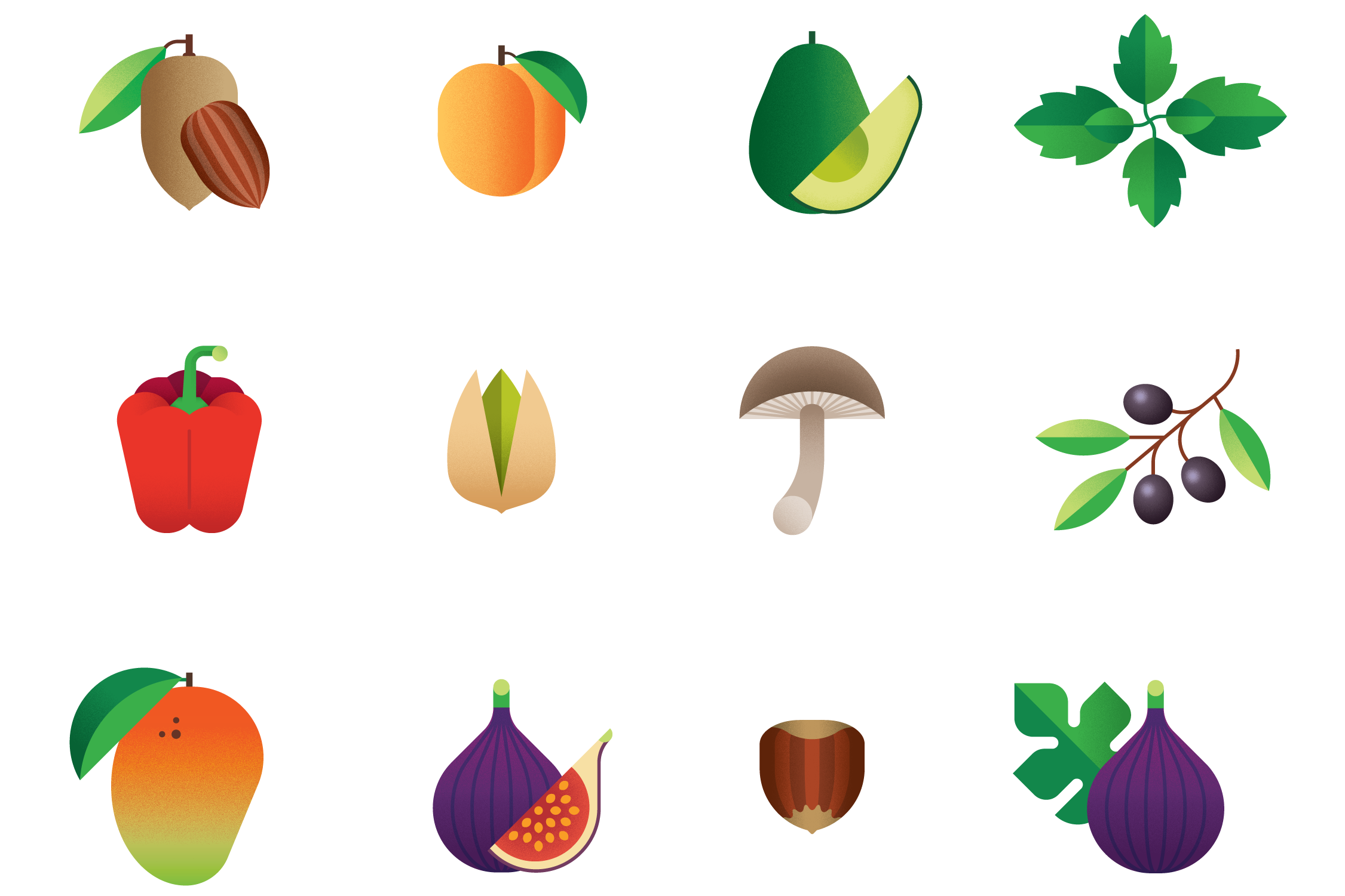Food icon illustrations by Christopher Dina