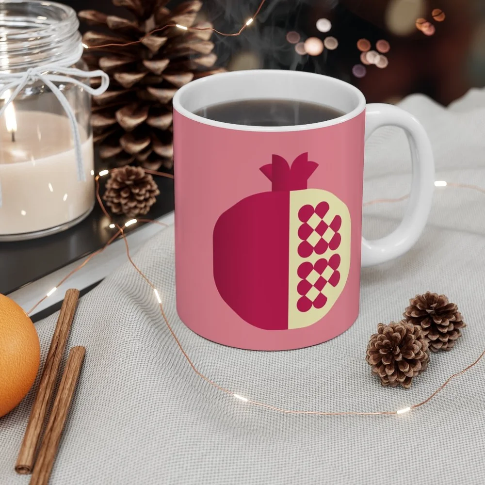 Fruit: Pomegranate Modern Art Mug by Christopher Dina