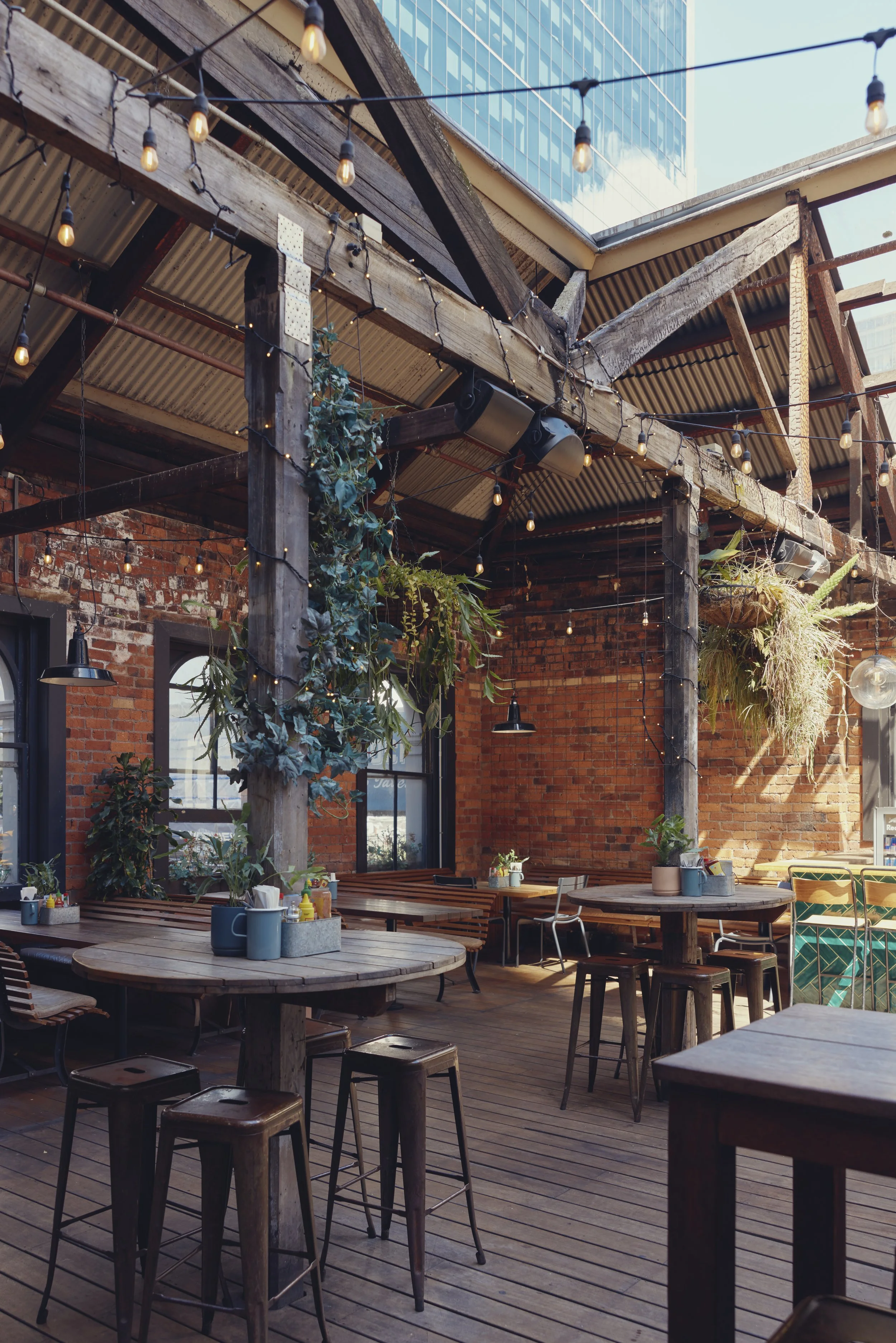 Open-air rooftop bar at Mr Murdoch’s on Fort Street, Auckland