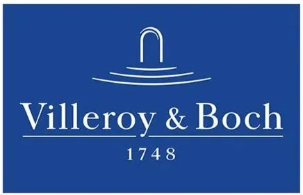 Logo for Villeroy & Boch with a stylized fountain icon and the year 1748.