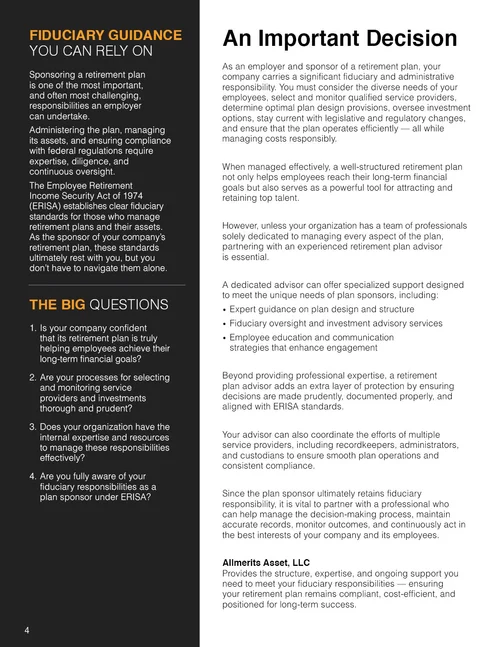 Page 4, Fiduciary guidance