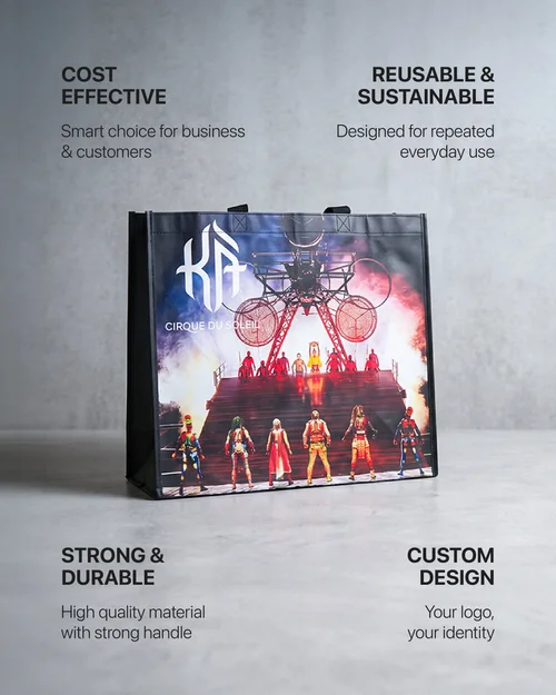KÀ by Cirque du Soleil: The reusable bag, as a sheet