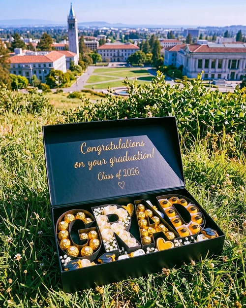Graduation box: On the lawn