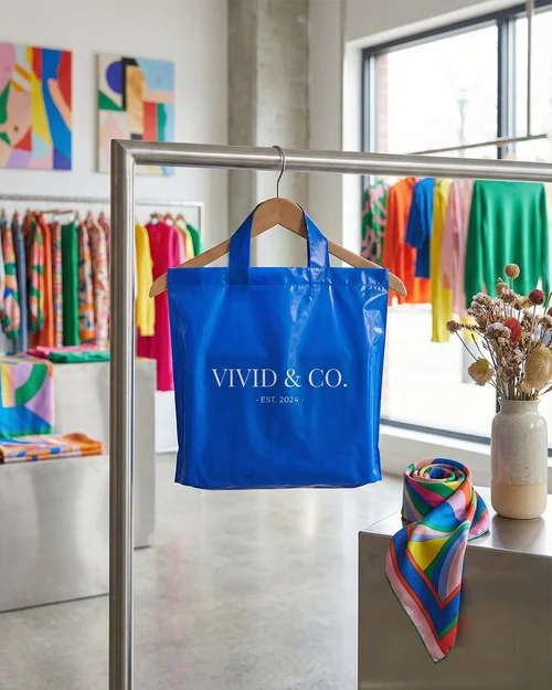 Plastic loop-handle bags