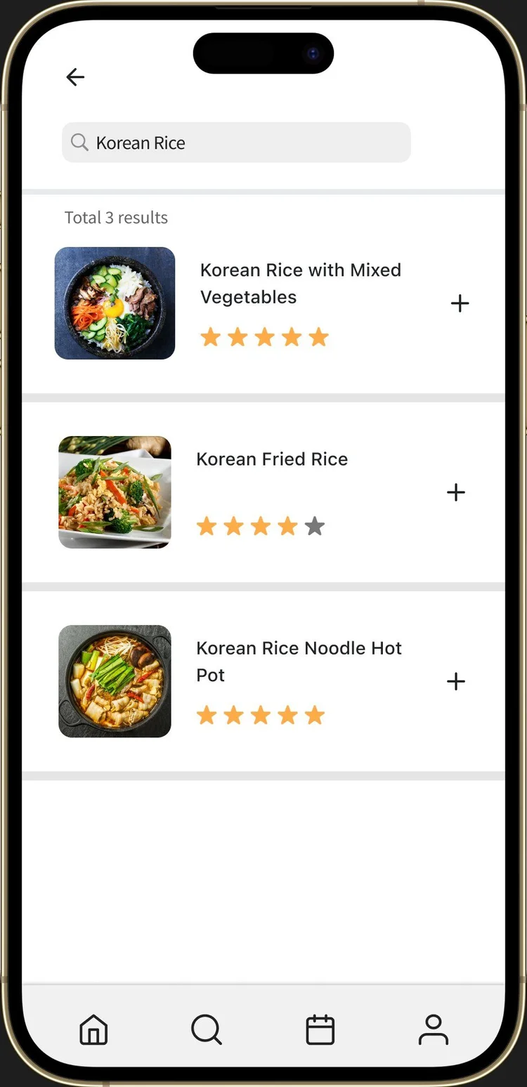 The menu: three Korean dishes with ratings
