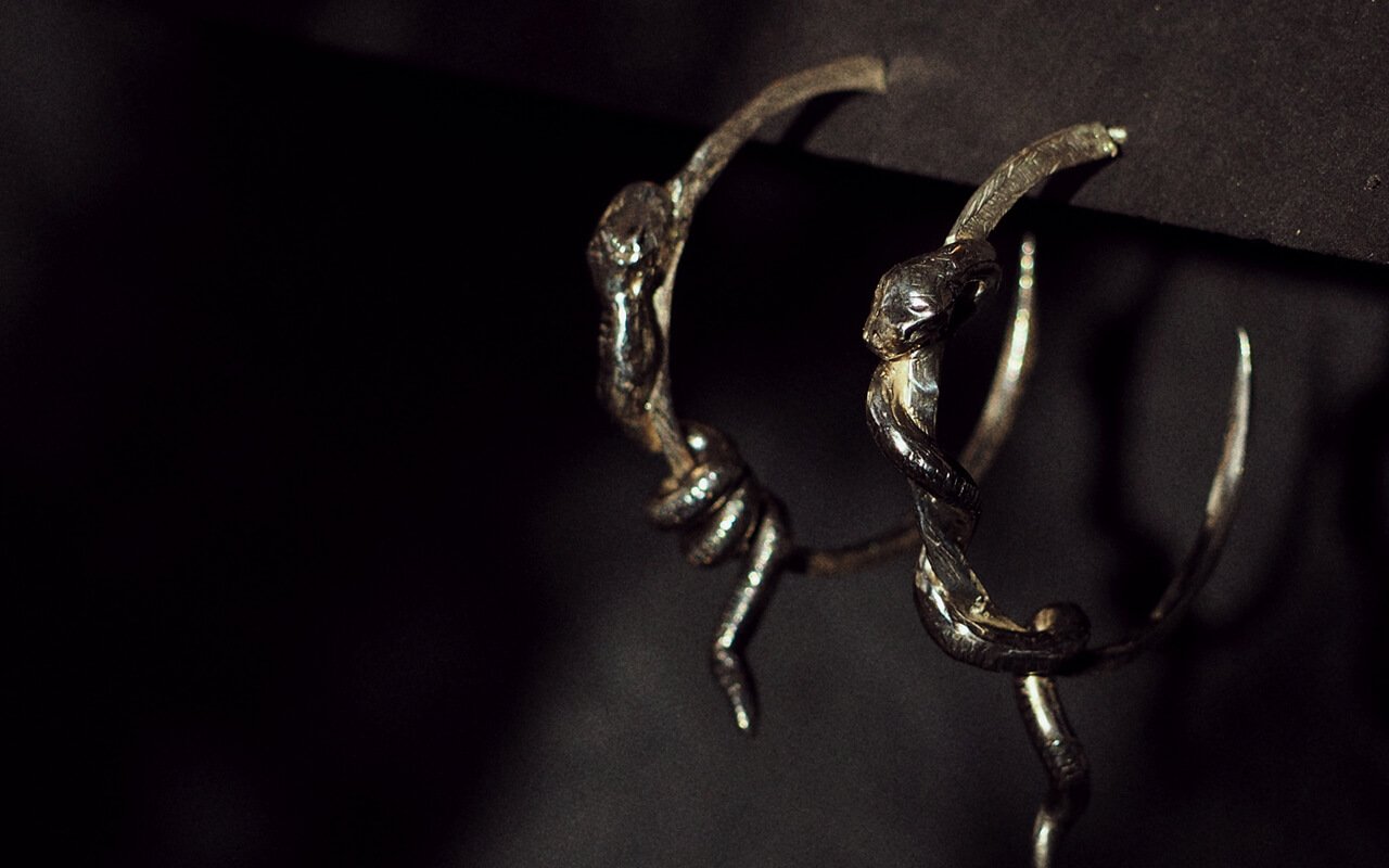 Silver-Cavigni-snake-hoop-earrings-from-right-SLAB-Jewellery.jpg