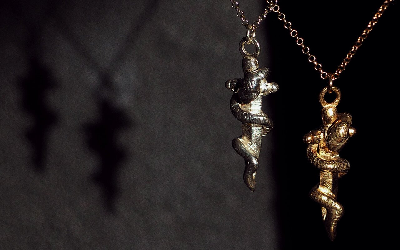 Silver-Gold-Verezzi-snake-dagger-charm-necklace-bright-SLAB-Jewellery.jpg