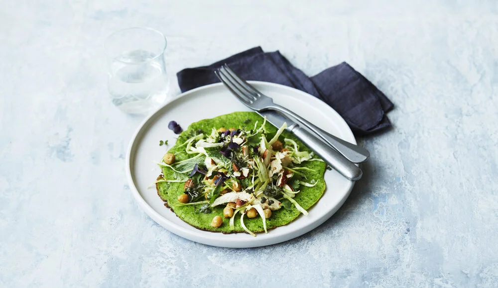 Grønne kikærtepandekager