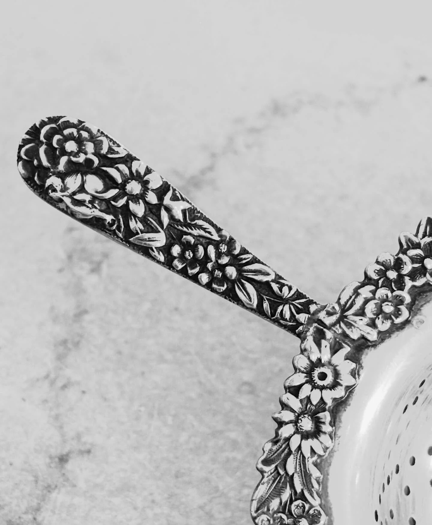 Classic, functional, and beautifully made. This S. Kirk &amp; Son tea strainer is marked 925 and showcases the enduring craftsmanship of its American silversmith. A lovely find for tea drinkers, collectors, or anyone who appreciates fine antique silv