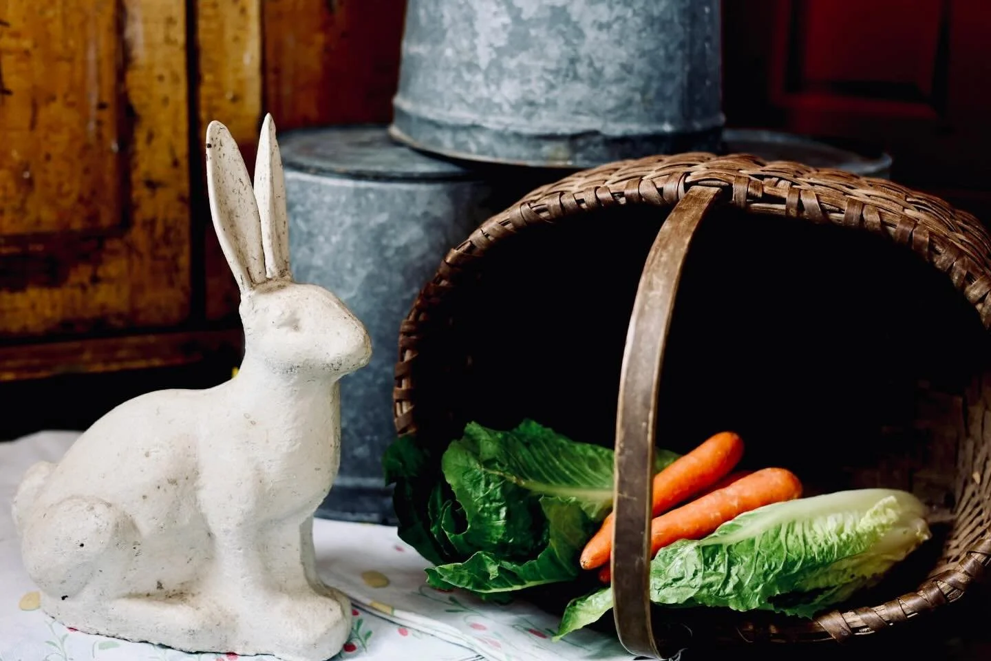 Easter, the old-fashioned way 🌿

A weathered bunny, a hand-woven basket, and a few stems from the garden&mdash;sometimes the simplest touches speak the loudest. We love pieces that bring a quiet, lived-in soul to a home; nothing fussy, just honest a