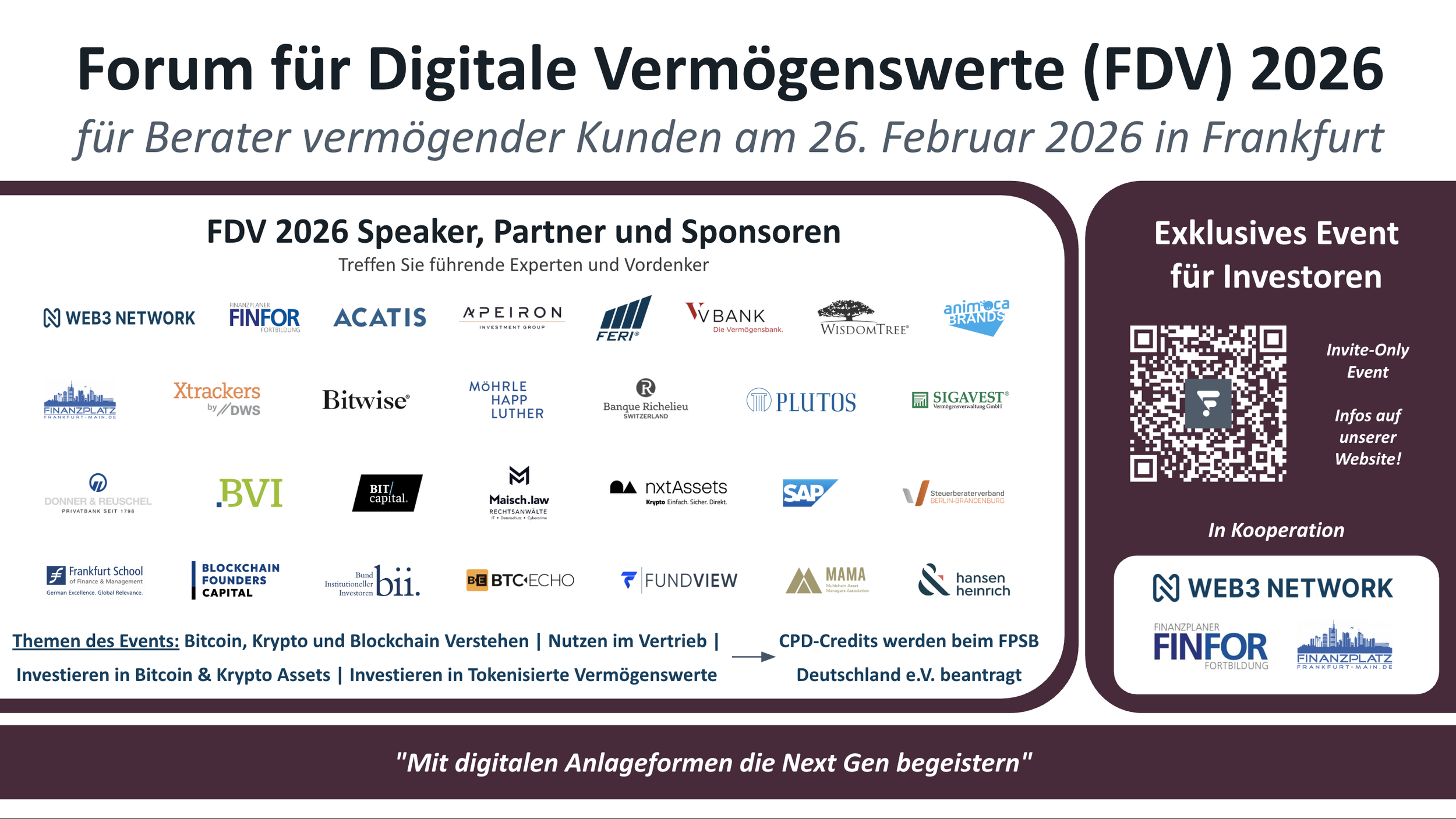 Forum für digitale Vermögenswerte (FDV) - Frankfurt