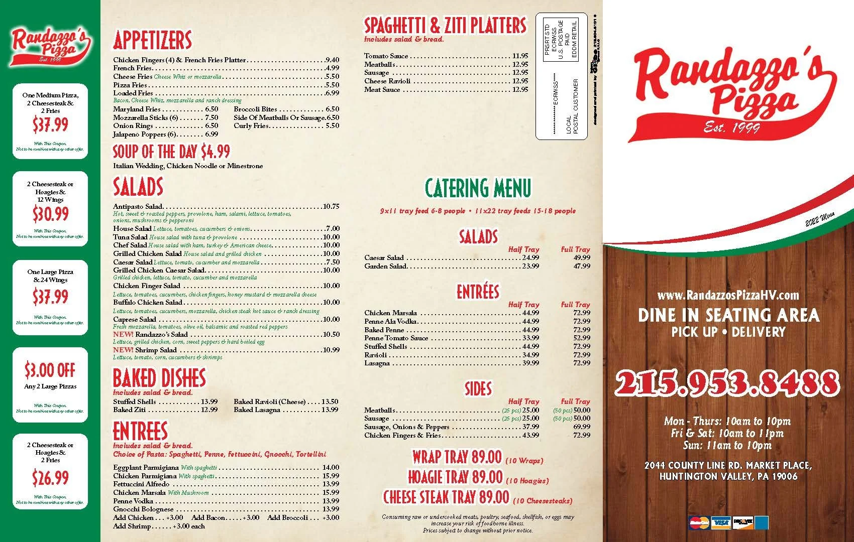 Menu — Randazzos Pizza