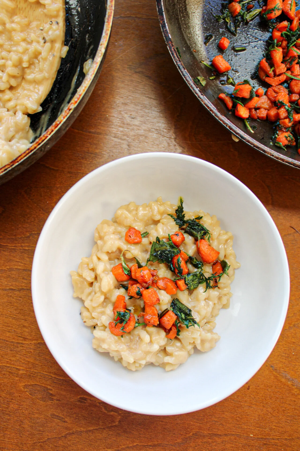 Truffle Risotto with Herbed Carrots