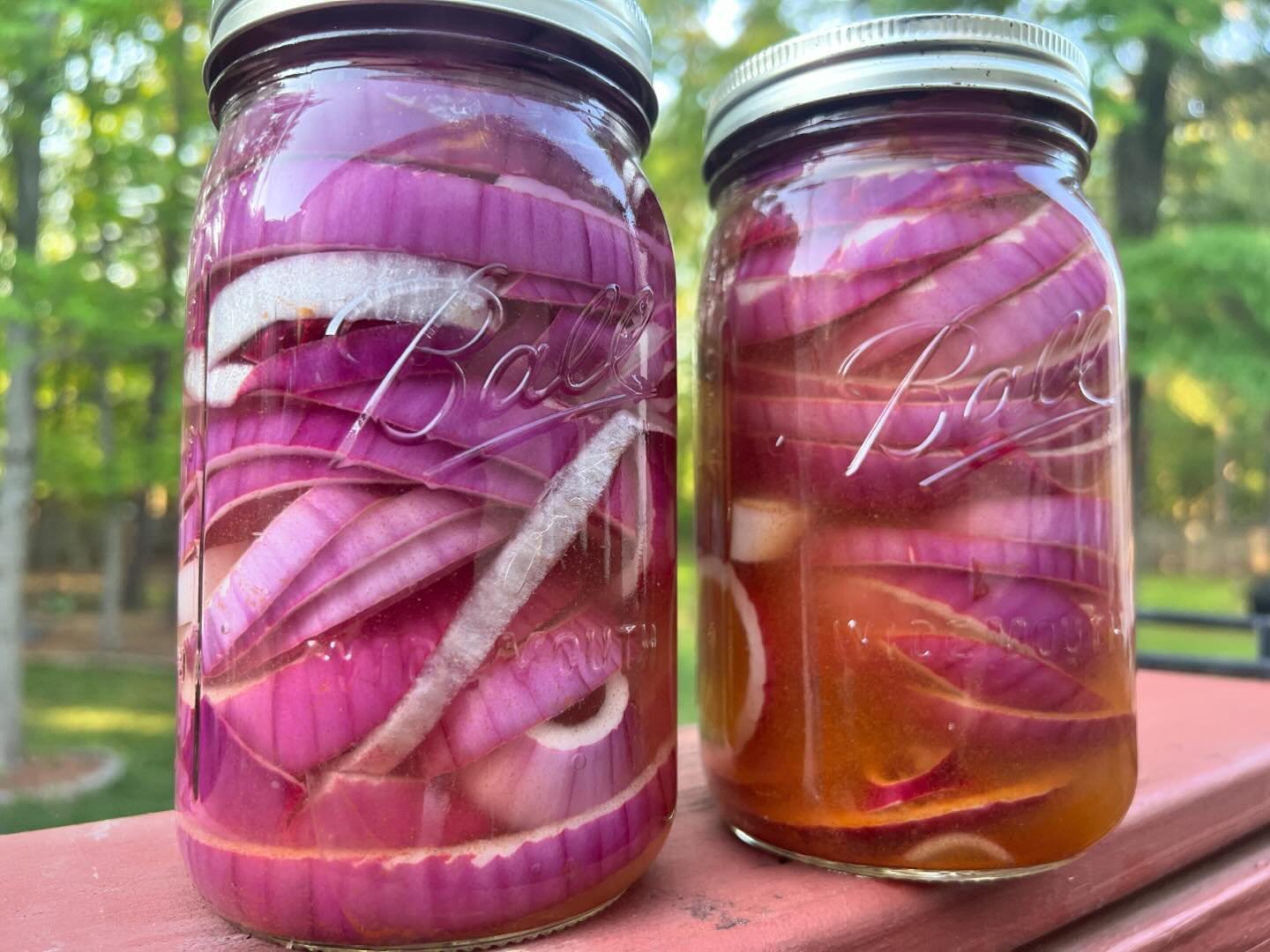Pickled red onions will be served up with tomorrow&rsquo;s chopped brisket sandwich. This minor garnish plays a major role when enjoy rich, fatty beef bbq!

See y&rsquo;all at the Laurel Main Street Festival tomorrow! (Also available: pulled pork, gr