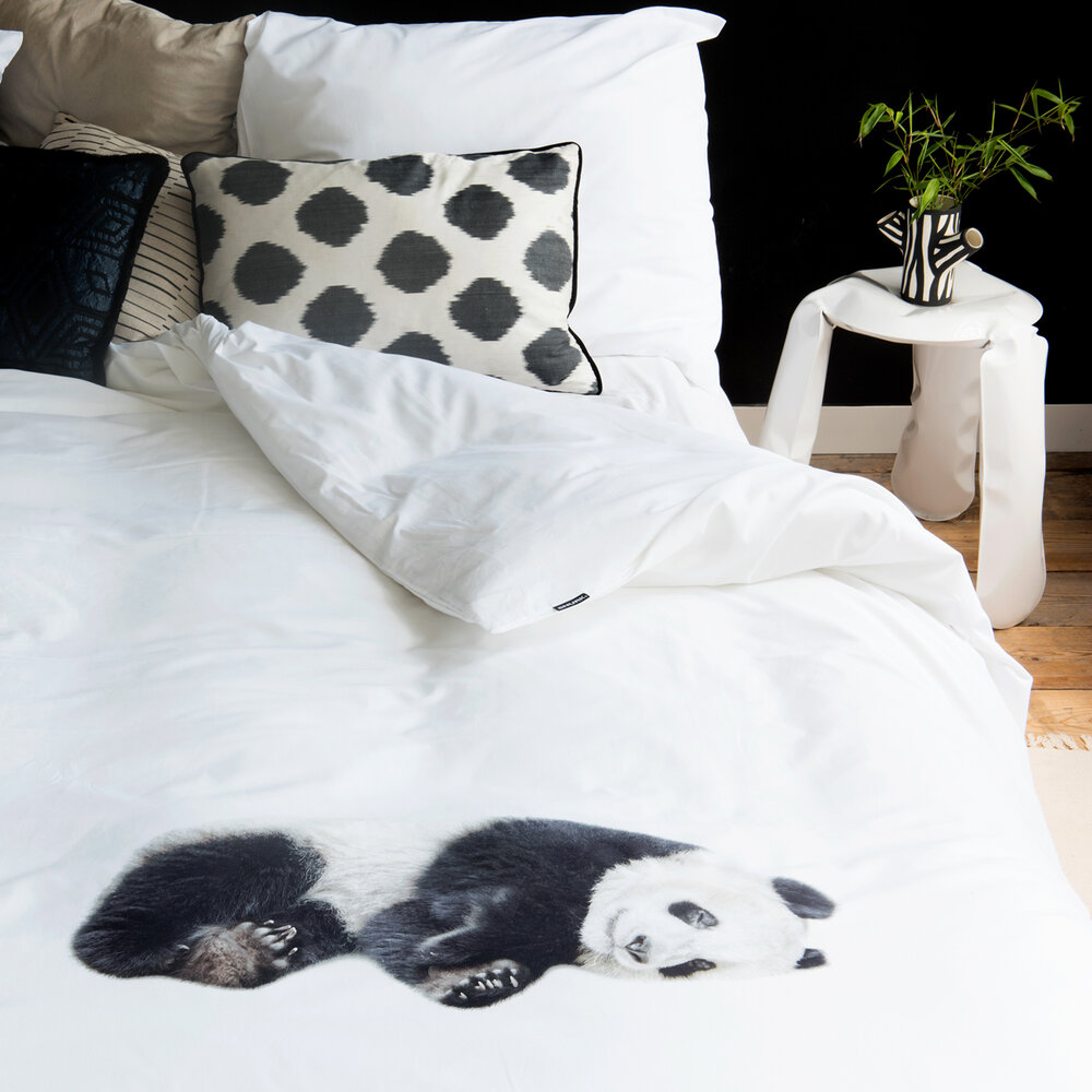 Geboorteplaats kleur zonde Lazy panda FLANEL dekbedovertrek — BEDS & HOME
