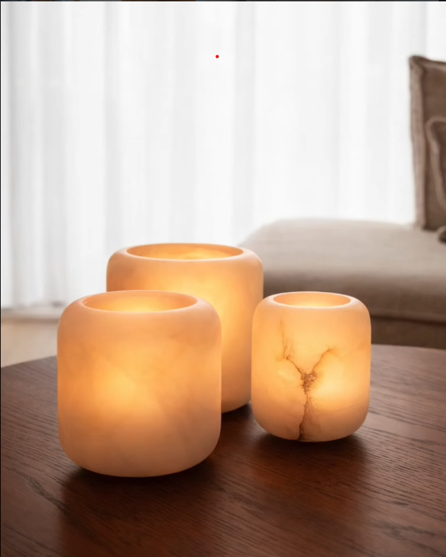 Alabaster Brown kaarsenhouder