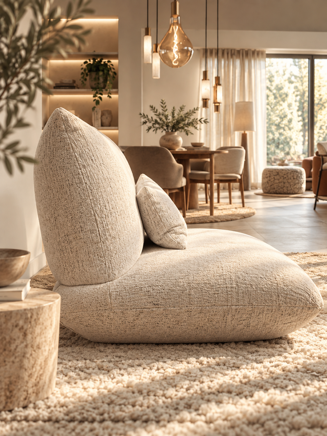 Zonnige loungehoek met zachte fauteuil.png
