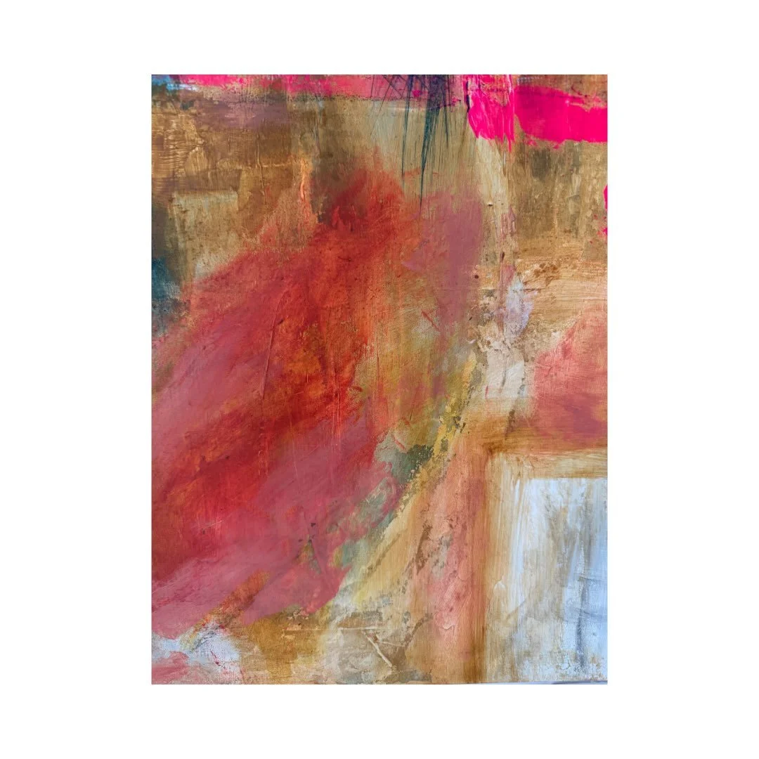 Today was spent in the studio (blissfully below 30&deg;) trying to make paint behave on a cradled panel in the same way it behaves on paper!  Not happening. 

Anyway, lots of interesting passages on the two panels I&rsquo;m trying to resolve, paint e