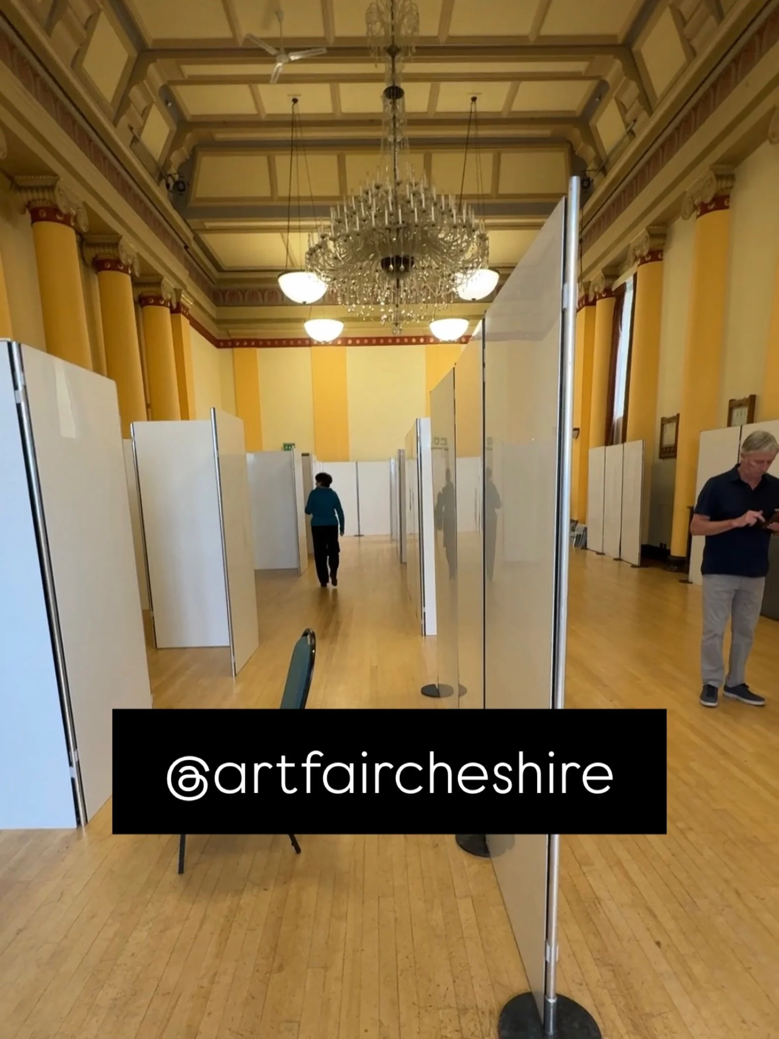 Art Fair Cheshire.  It begins!  Looking great already and all the fabulous art bags are very exciting.  Plus the wonderful white boards 🤩. Hanging starts tomorrow 💪🏼. Exhibition runs Thursday through to Thursday 15 October 10.30-16.00 Macclesfield