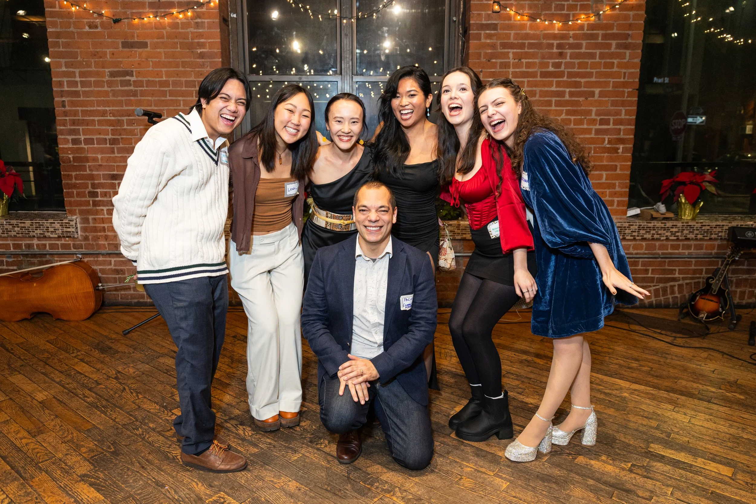 Paco Tolson with his Fordam University students