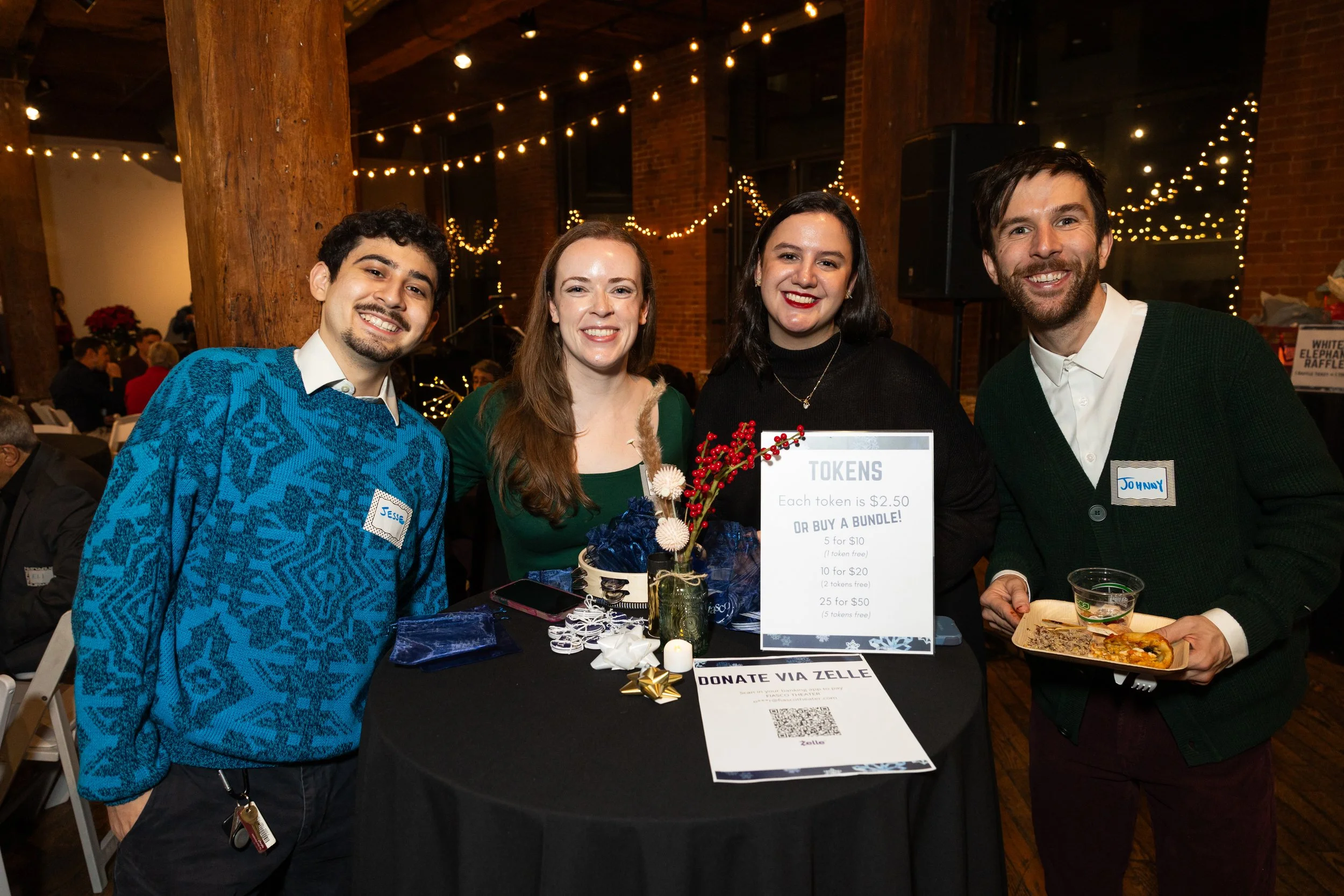 Fiasco Theater Alumni Jesse Castellanos, Colleen Wood, Callista Brown, and Johnny Shea