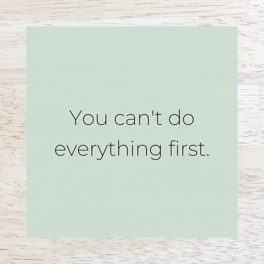 I find myself thinking this so often lately! If I feel overwhelmed, it's usually because I've starting thinking I should do everything-perfectly-now.

Turns out that's not possible. When I put down the fantasy, I feel a lot better. It's a shortcut to