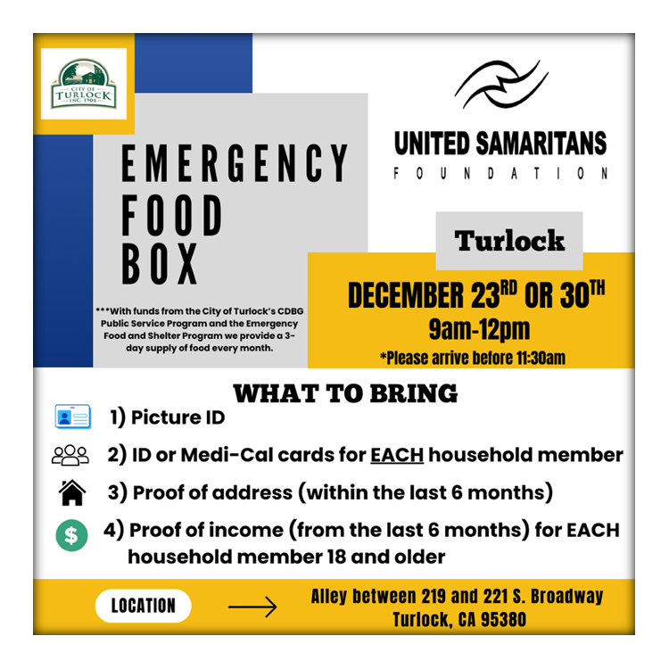 Turlock Emergency Food Box Day