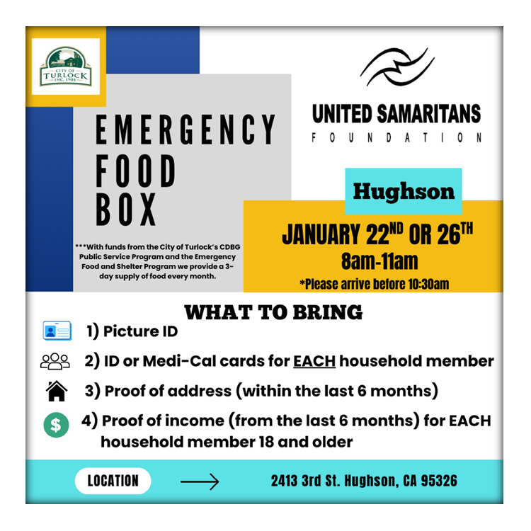 Hughson Emergency Food Box Day