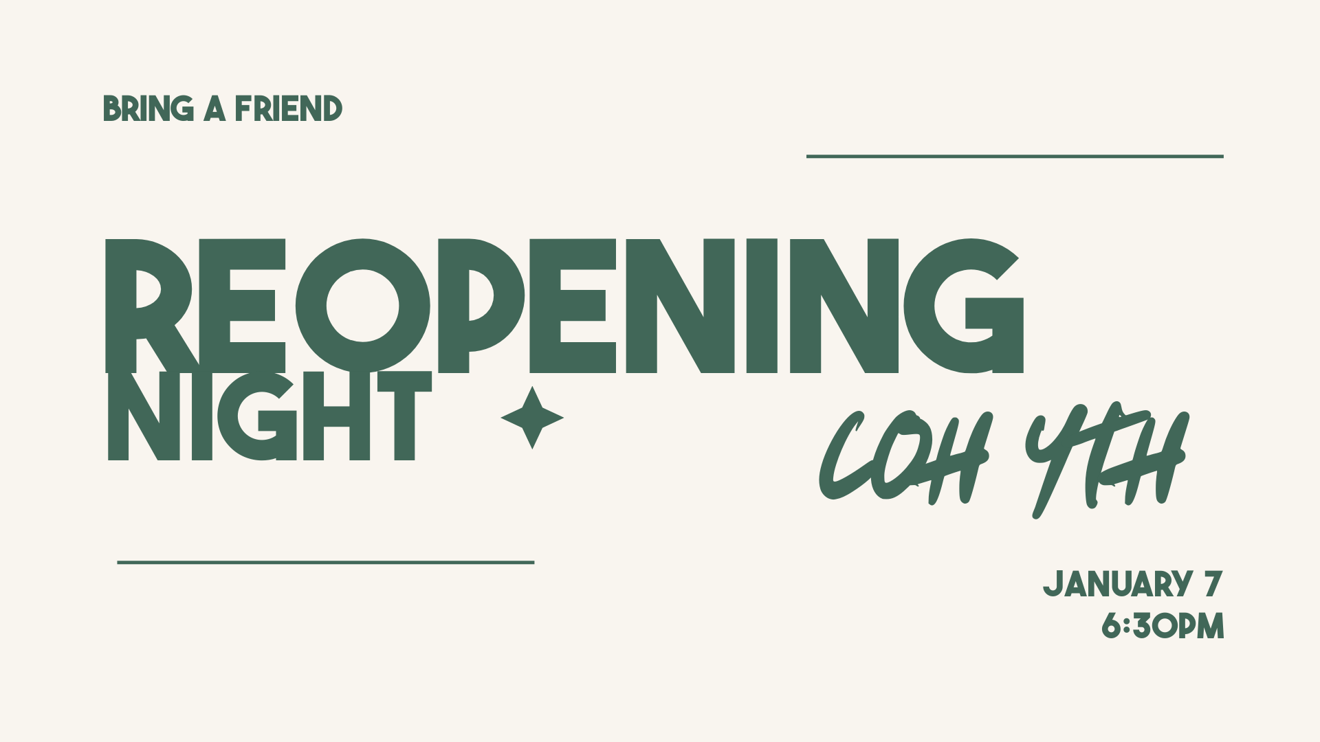 COH YTH Re-Opening Night