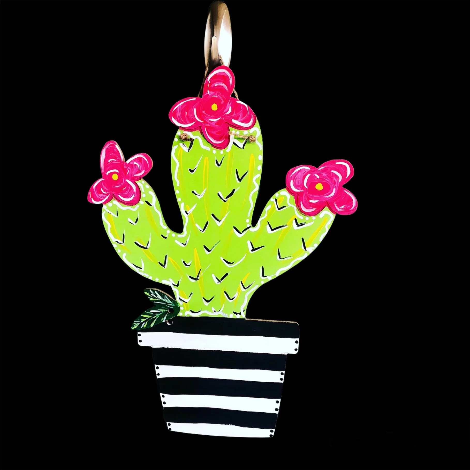 Cactus Door Hanger Paint It Pretty Oklahoma Paint Parties Art Subscription Box