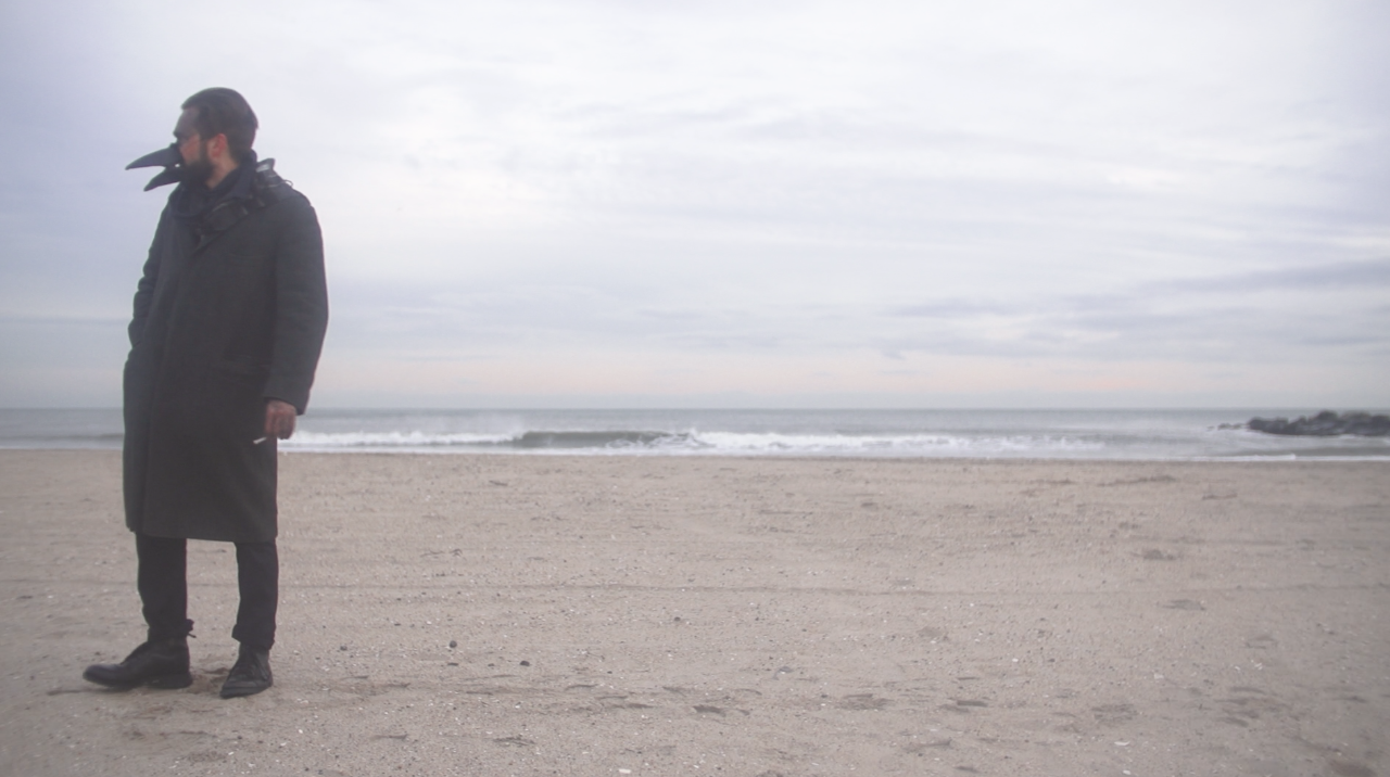 at the bottom. crow on the beach.png