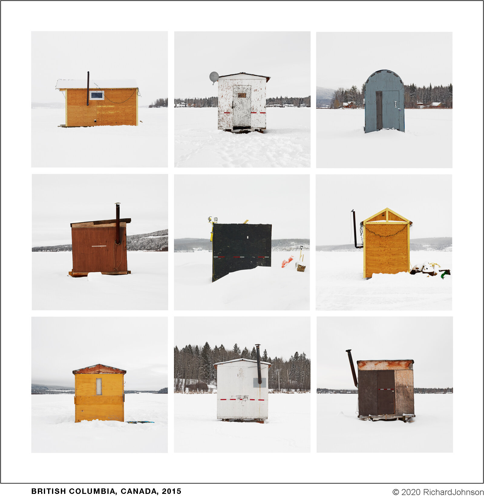 Ice Huts Grid # 1, Various Locations, British Columbia, Canada