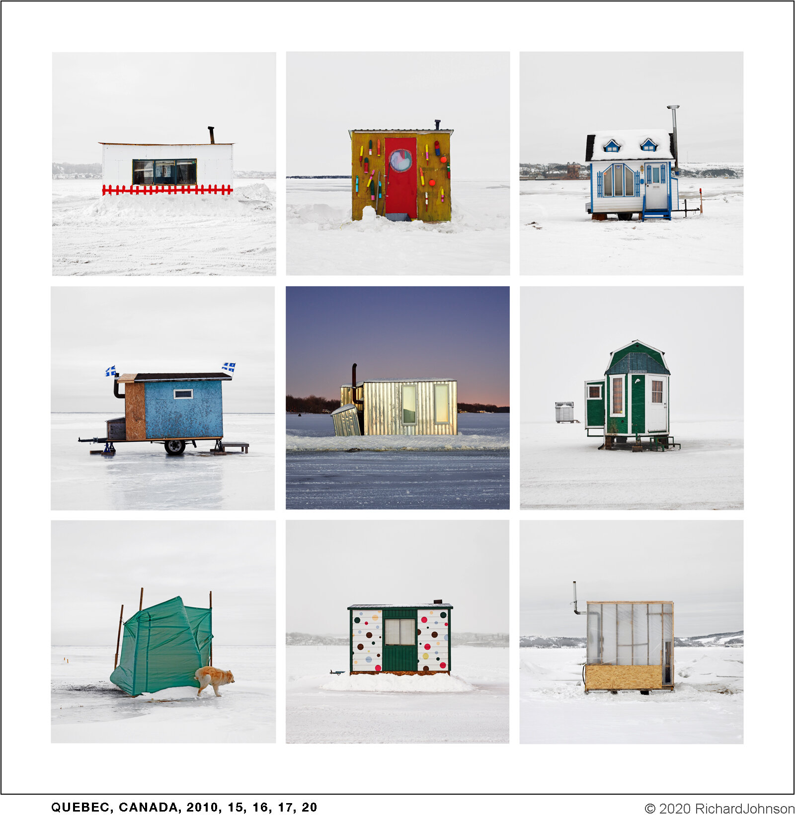 Ice Huts Grid # 6, Various Locations, Quebec, Canada
