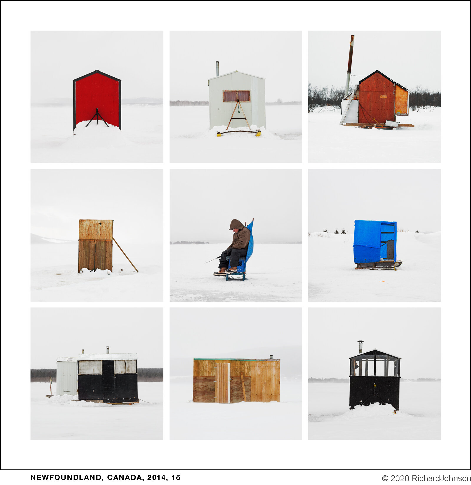 Ice Huts Grid # 10, Various Locations, Newfoundland, Canada