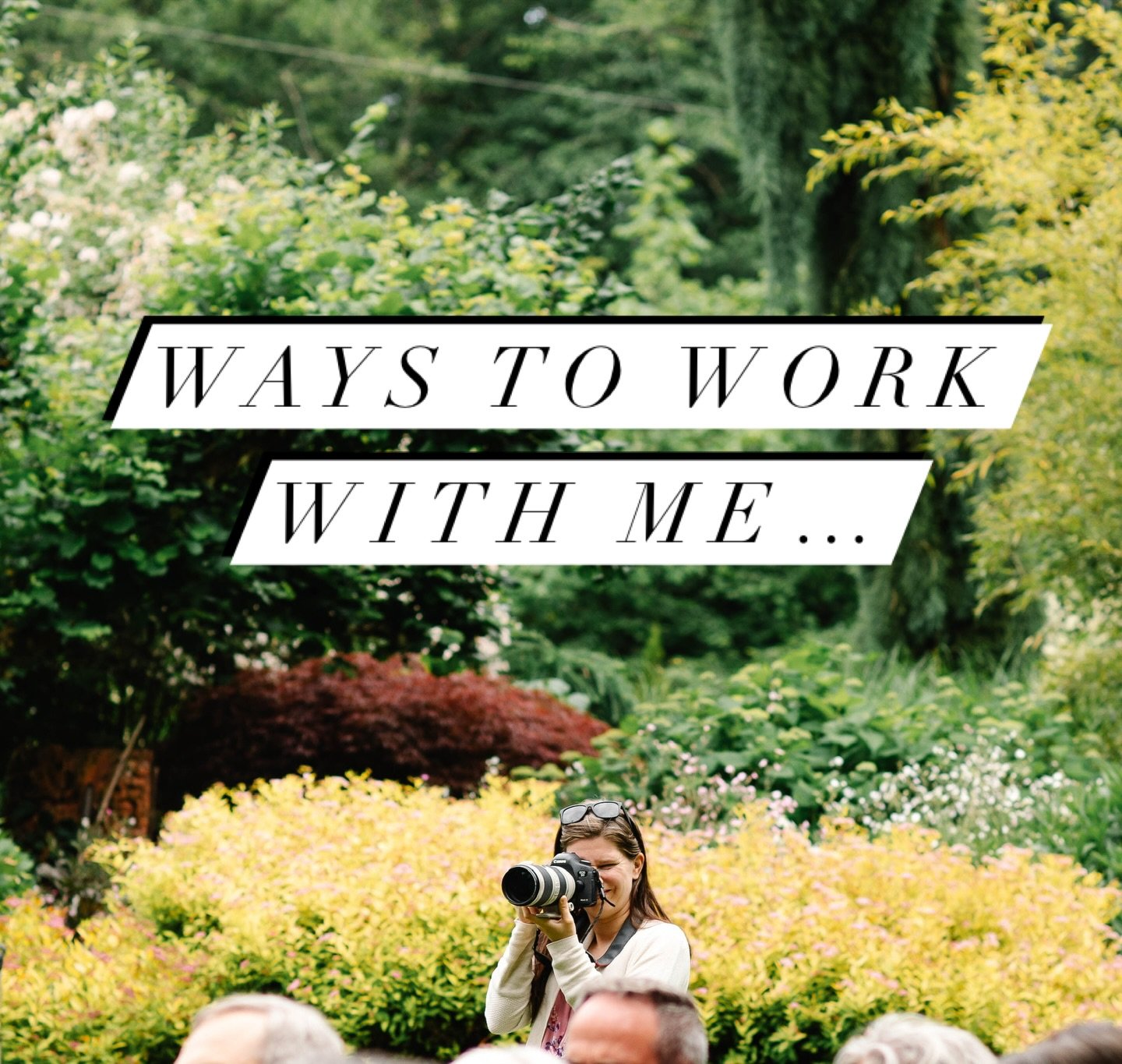 Ways to work with me ⬇️

✨Engaged? Anniversary? Just want some cute and cozy couples photos? Let&rsquo;s capture those memories! 

✨Getting Married?! With 17+ years experience in the wedding industry and as a lifestyle portrait photographer I would b