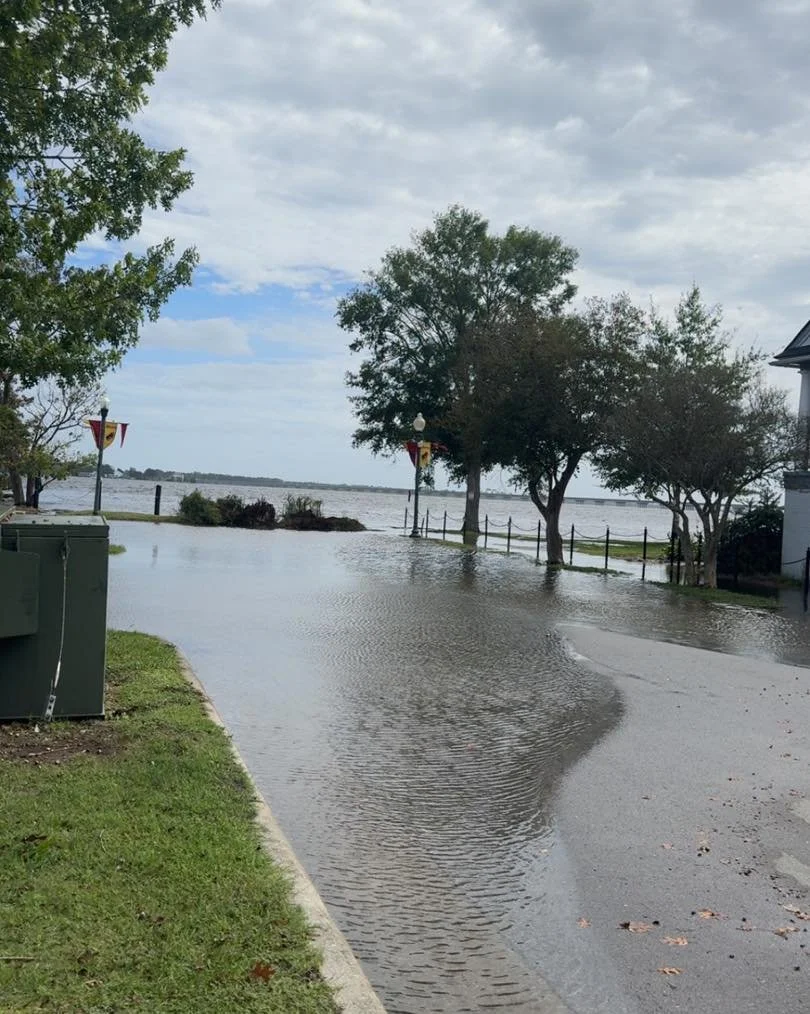 Some flooding around town today. Do not drive or walk through the water!