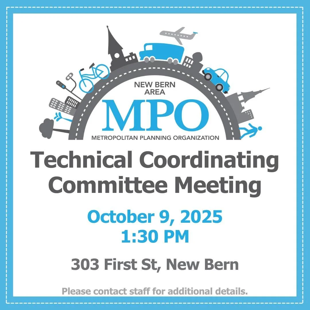 The next Technical Coordinating Committee meeting is scheduled for Thursday, October 9, 2025 at 1:30PM in the Development Services Conference Room located at 303 First Street.