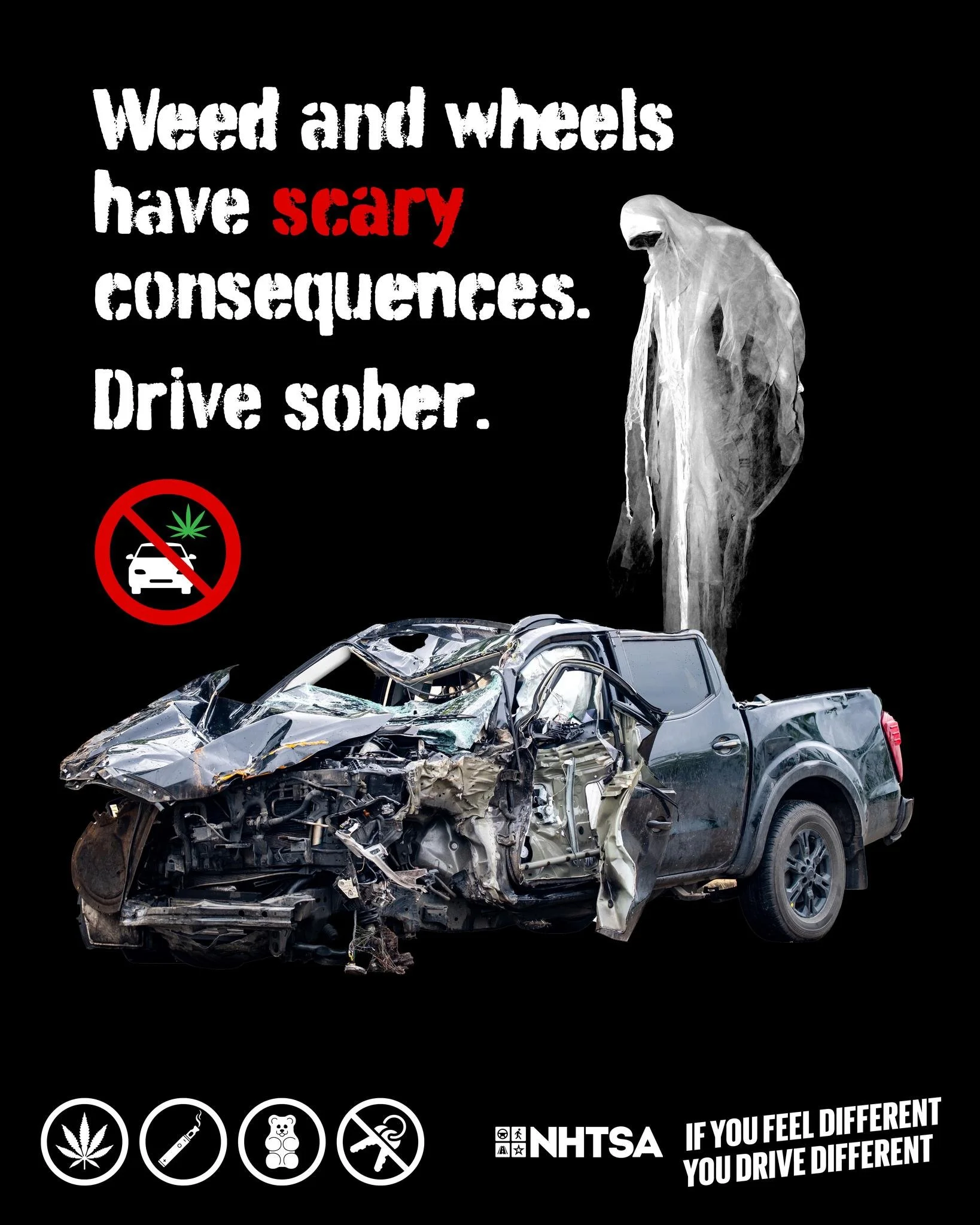 Drive sober this halloweek! Driving under the influence of drugs and alcohol is illegal and dangerous to yourself and others.