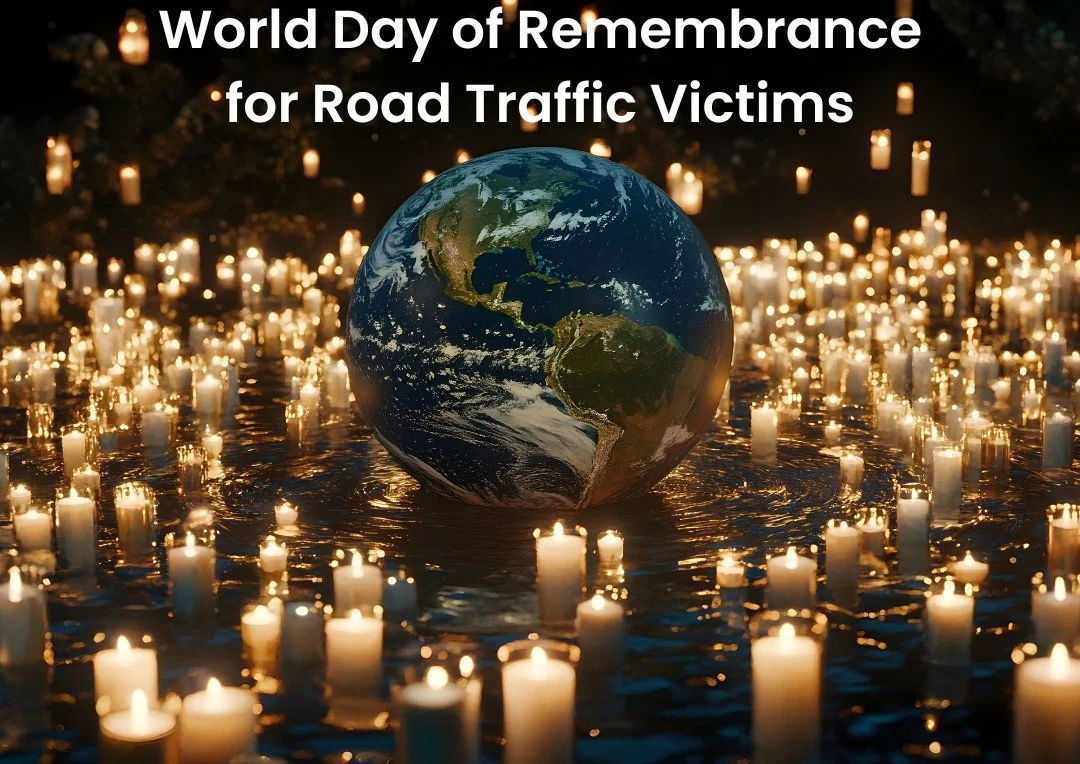 The World Day of Remembrance for Road Traffic Victims is observed on the third Sunday of November annually. It is recognized globally to remember the millions killed and injured in traffic crashes, to support families and those affected by such trage