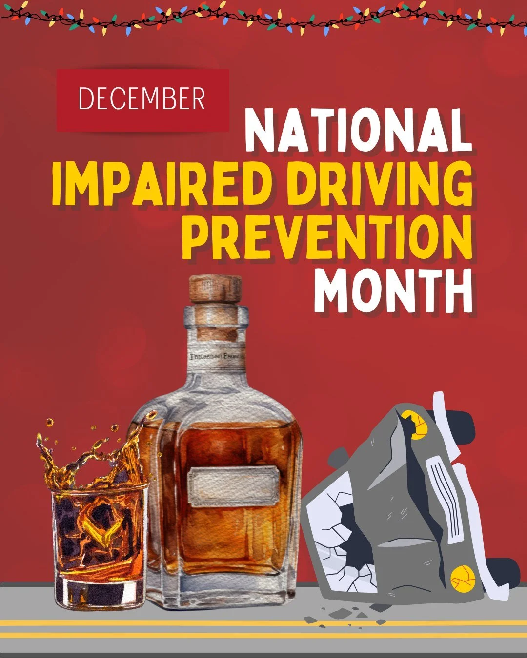 December is recognized as National Impaired Driver Prevention Month. It serves as a reminder the importance of focused driving which can save lives. Impairment is not limitede to alcohol. It includes cell phones, drugs and other actions that divert o