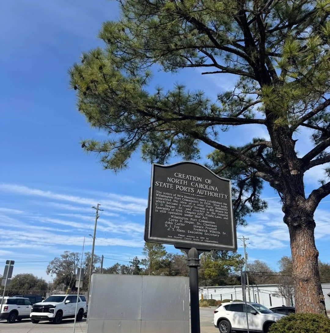 Earlier this month, MPO staff was invited to attend the Wilmington Port for a tour of their facilities. The Port of Wilmington is located on the Cape Fear River and features modern transit and warehouse facilities in addition to the latest cargo mana