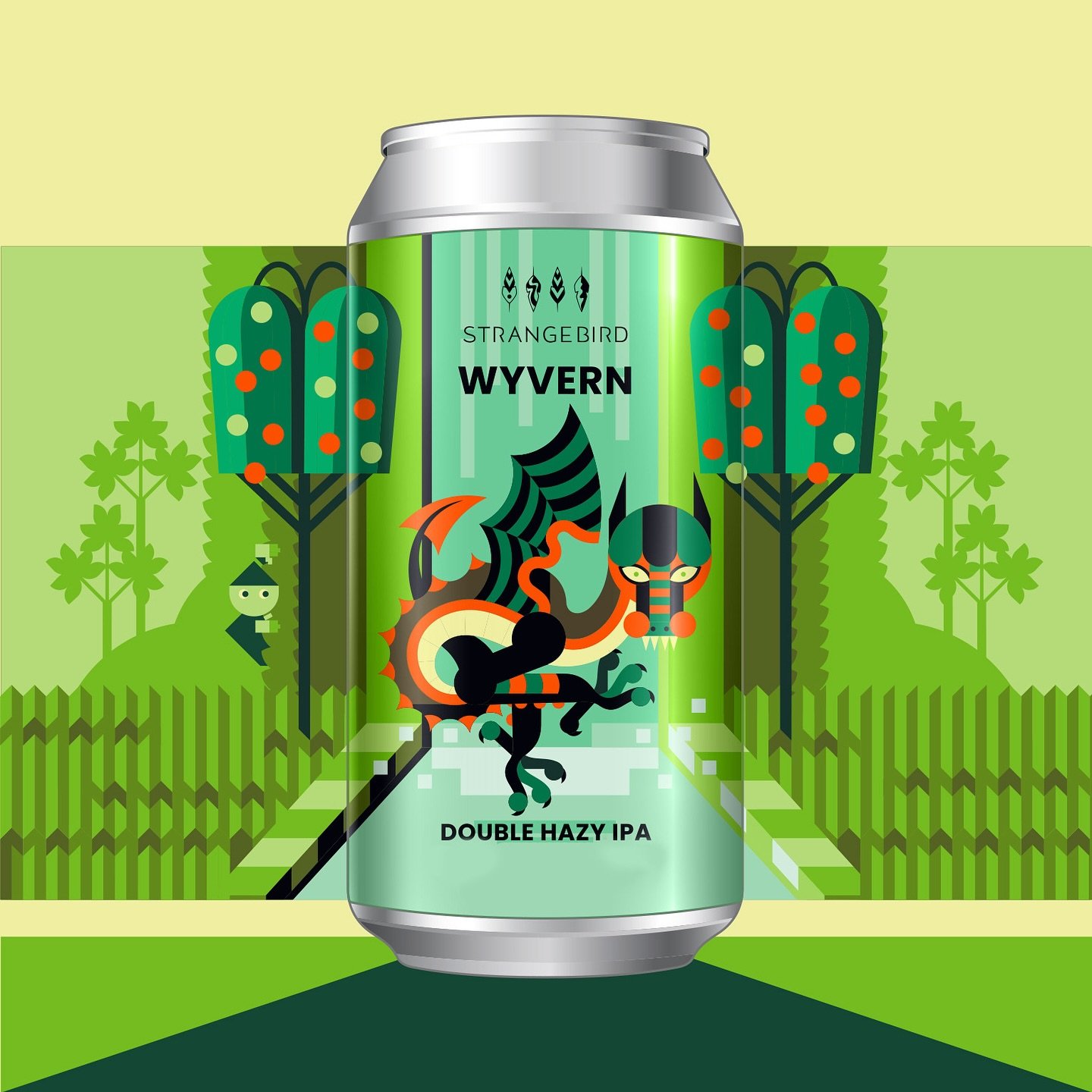 New beer available on draft and to-go at Strangebird!
 
Wyvern (8.3%), our two-legged dragon, has orangey, tropical citrusy deliciousness dripping from it&rsquo;s talons. We used Krush and Idaho 7 hops to help create the juiciest Hazy Double IPA in o