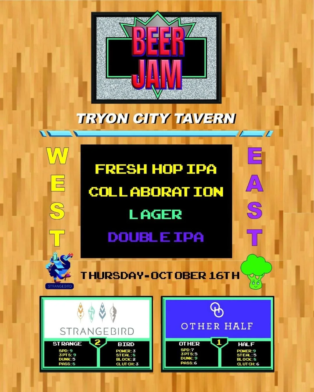 STRANGEBIRD vs. OTHER HALF

You don't want to miss our showdown with @otherhalffingerlakes at @tryoncity this Thursday Oct. 16th, 5-8p. Wie'll be bringing Fields and Fen as well as Unfettered Soul, and of course our new collab beer with Other Half - 