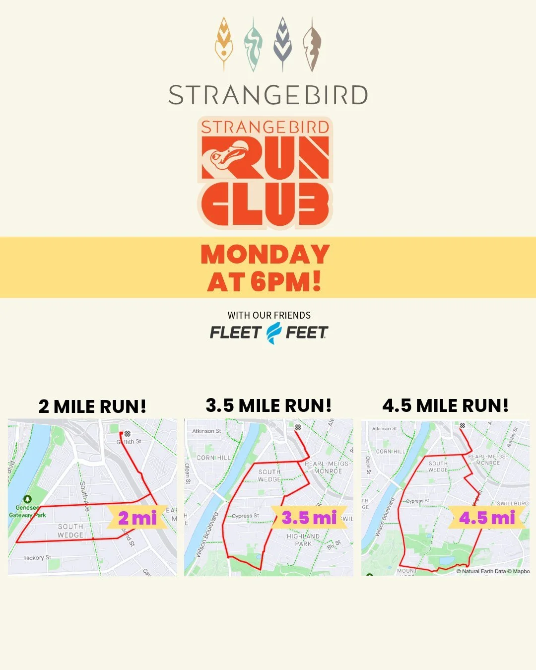 🏃‍♀️👻🎃🏃 Join us for a special Halloween Run Club on Monday, October 27, at 6pm. If you come in costume, you'll get a raffle ticket with giveaways from both Strangebird and Fleet Feet. Costumes not required but strongly encouraged. Swipe ⬅️ fo