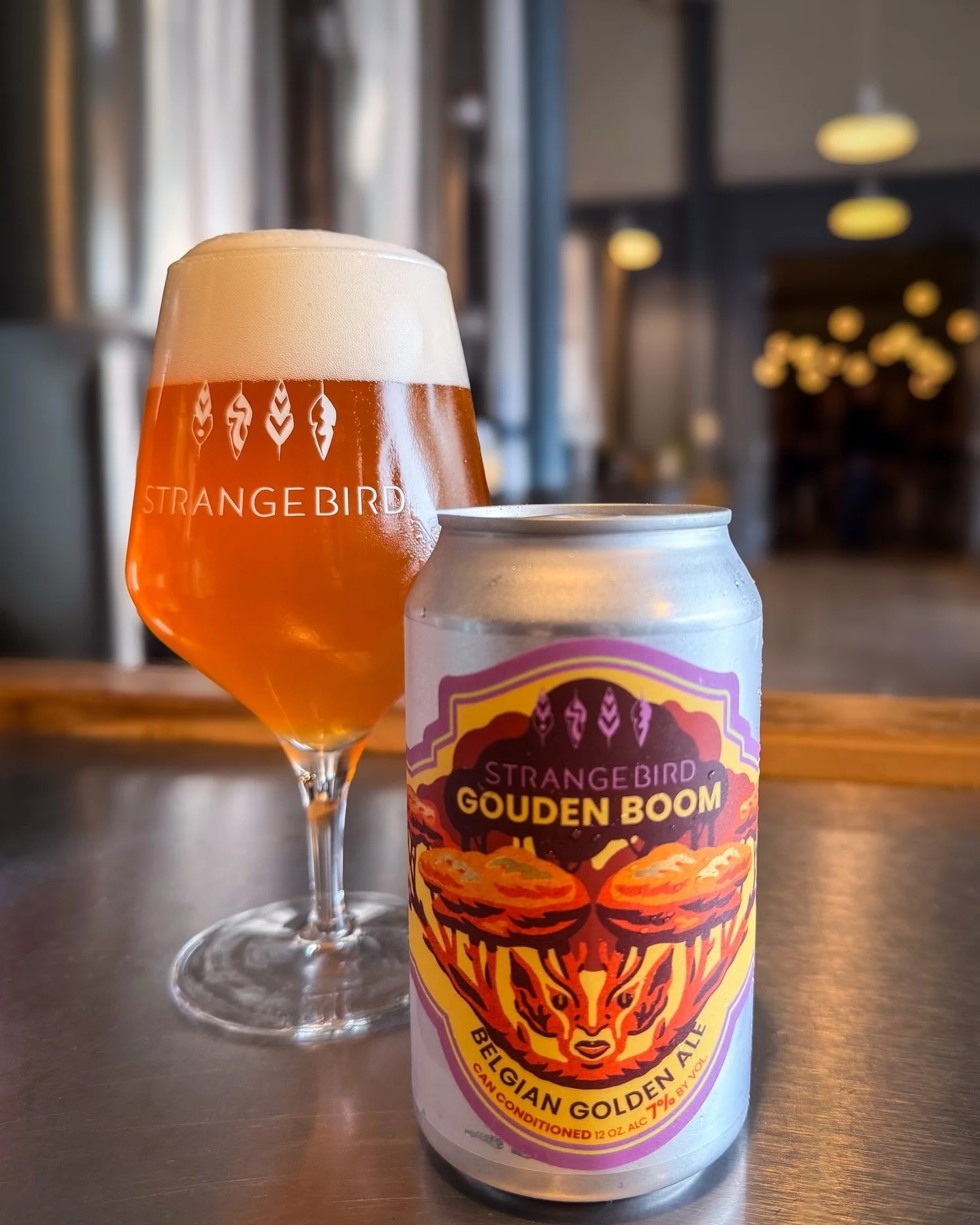 Gouden Boom is BACK - on tap and in cans at Strangebird. 🍻

Translated from the dutch &ldquo;golden tree&rdquo;, Gouden Boom
presents as an approachable, highly attenuated*, yet complex, Belgian beer with a fruity aroma.

*Attenuation in brewing is 