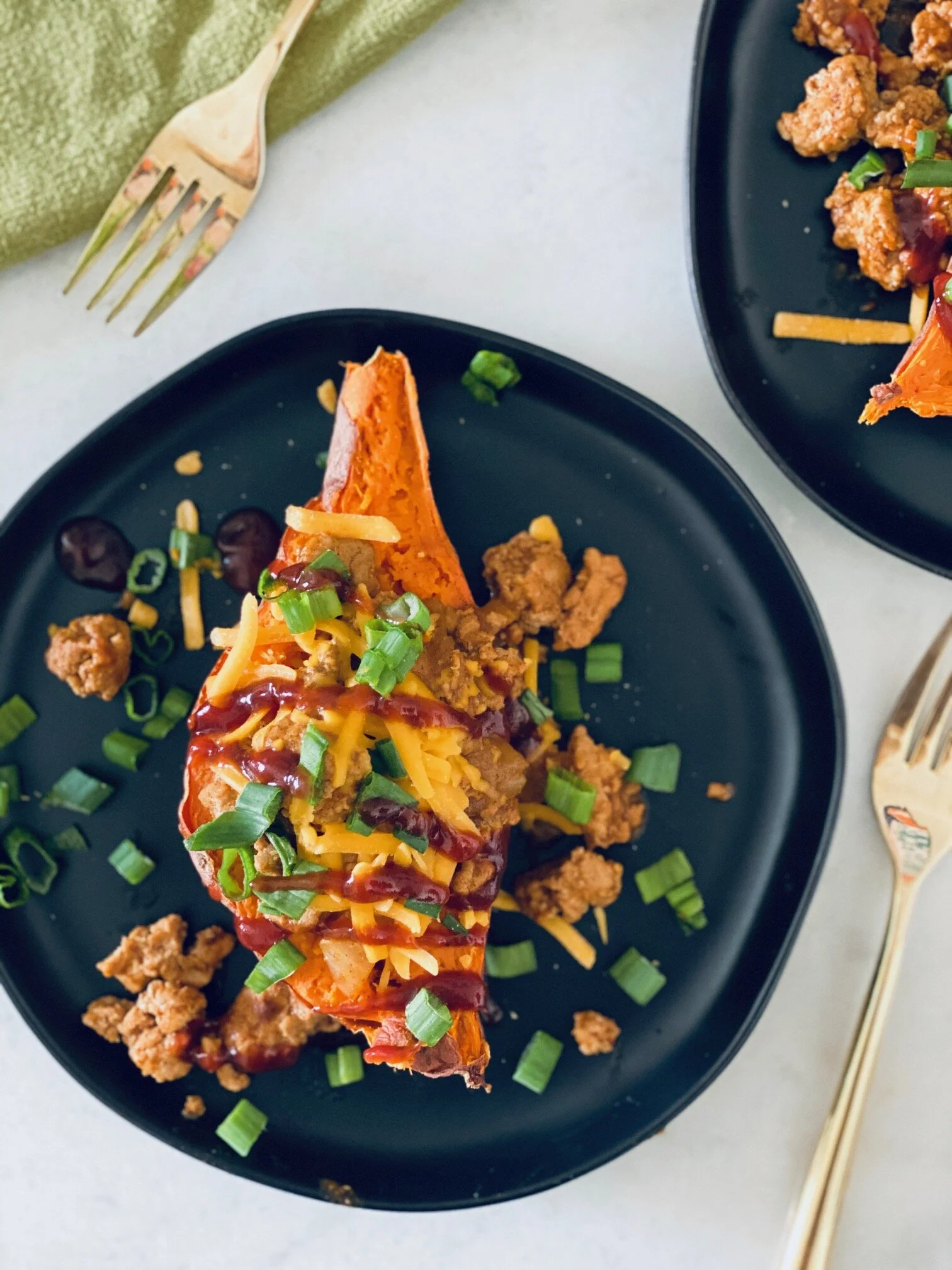 Organic Turkey Taco Stuffed Sweet Potatoes Another Day Greener